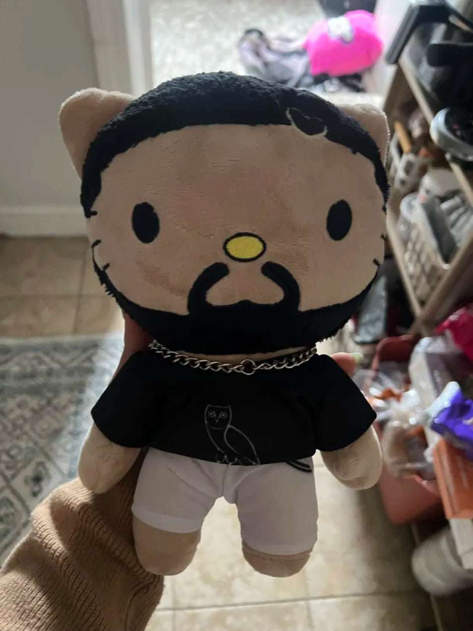 Hello Kitty Drake Plush Doll Black Casual Suit