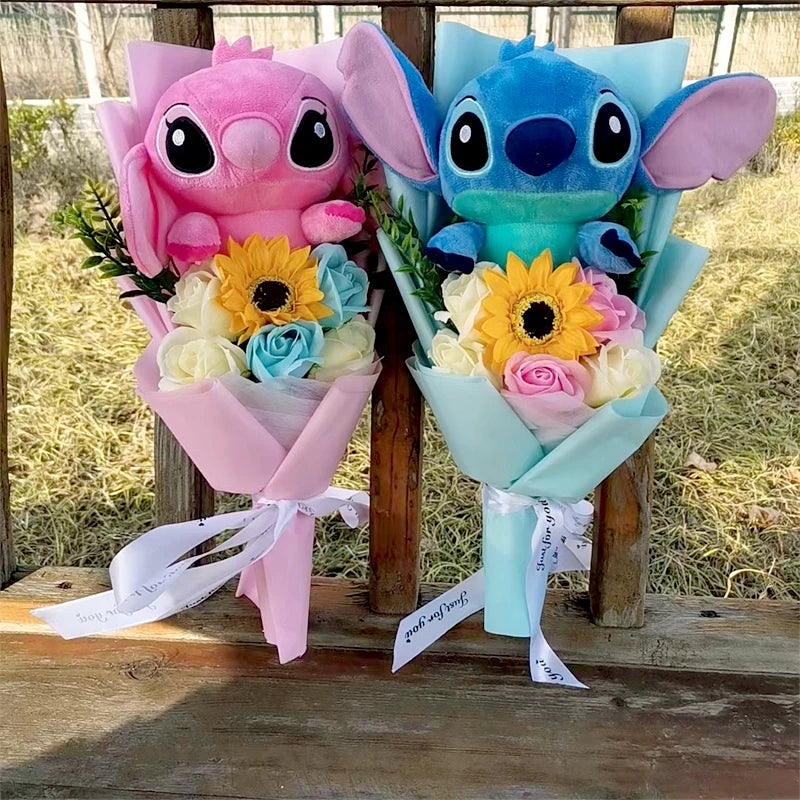 Lilo & Stitch Plush Bouquet Rose & Sunflower