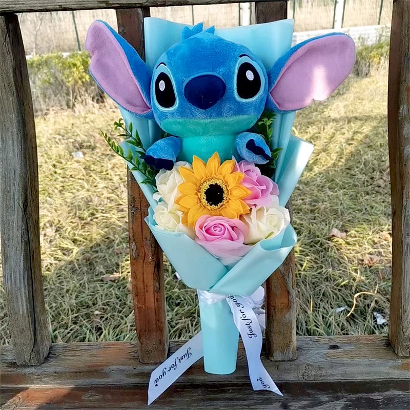 Lilo & Stitch Plush Bouquet Rose & Sunflower