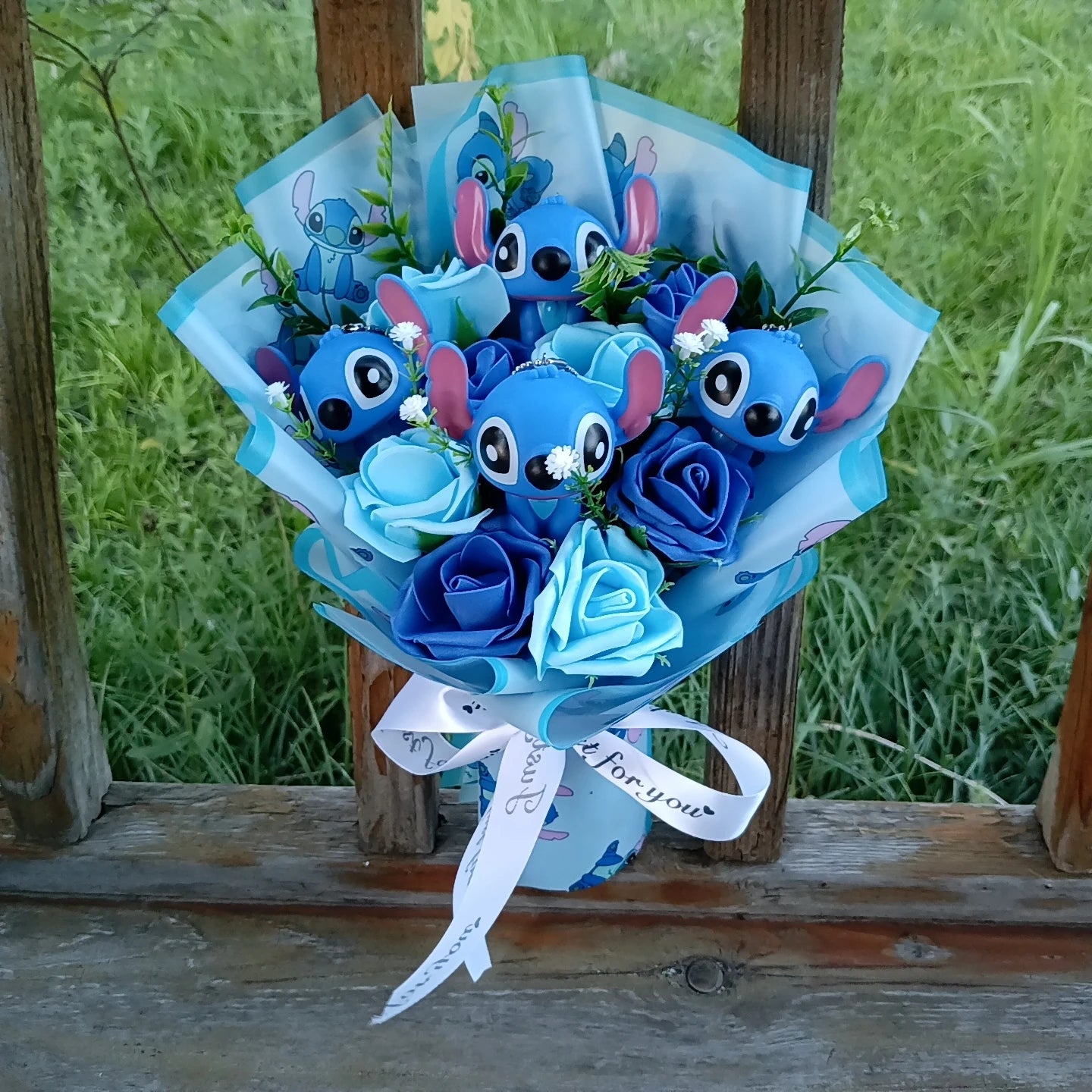 Lilo & Stitch Plush Bouquet Rose & Sunflower