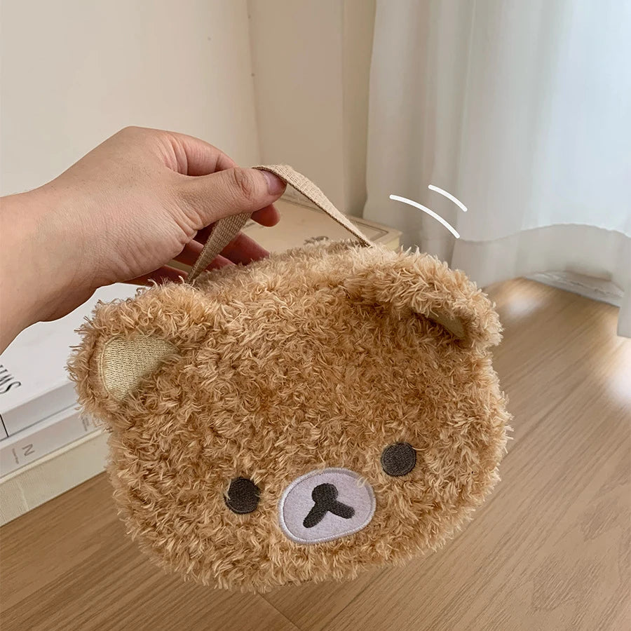 Relaxed Bear Plush Makeup Bag Cute Cosmetic Pouch