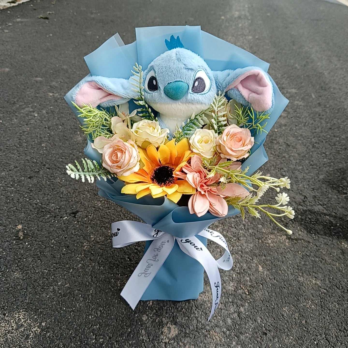 Lilo & Stitch Plush Bouquet Rose & Sunflower