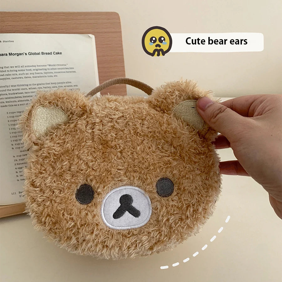Relaxed Bear Plush Makeup Bag Cute Cosmetic Pouch