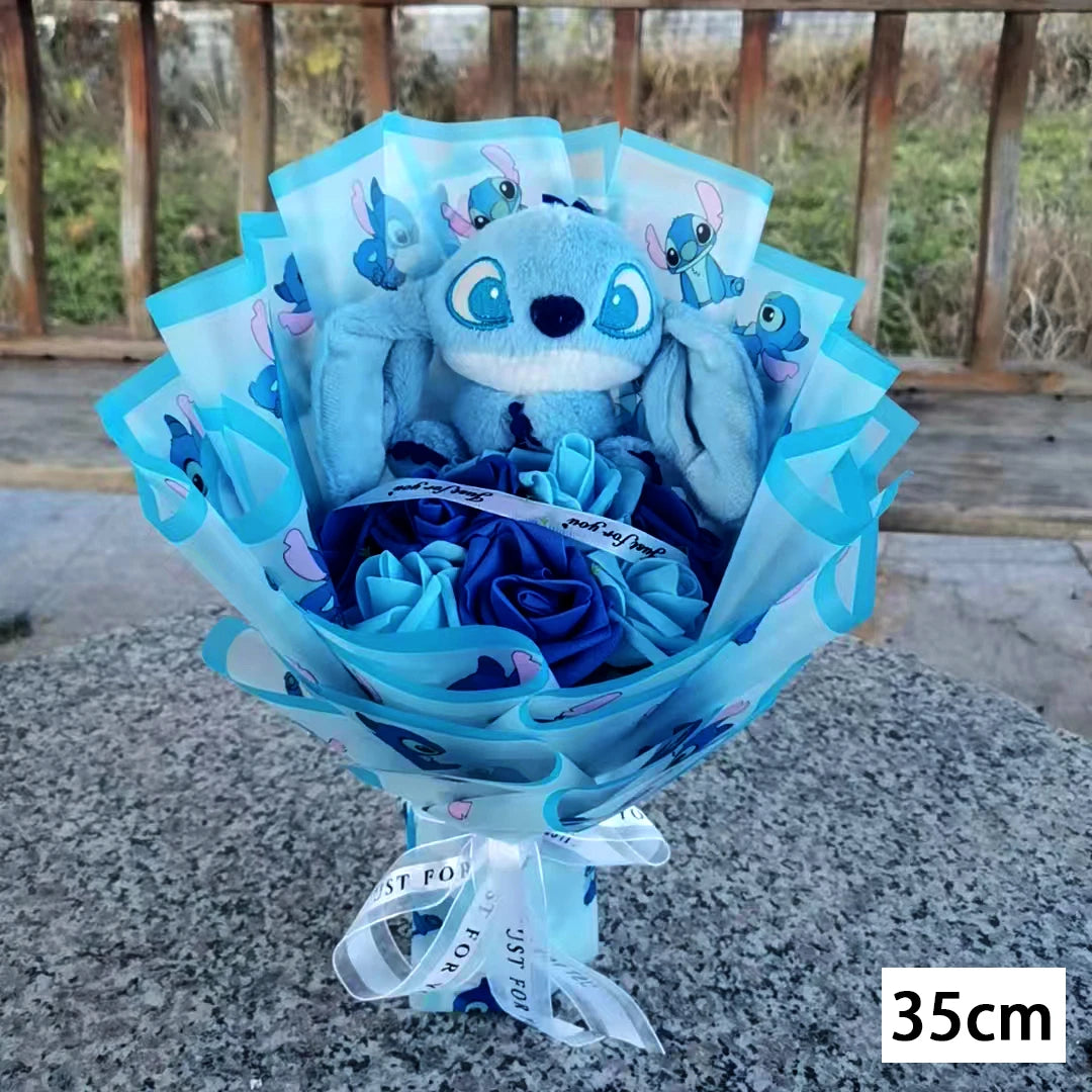 Lilo & Stitch Plush Bouquet Rose & Sunflower