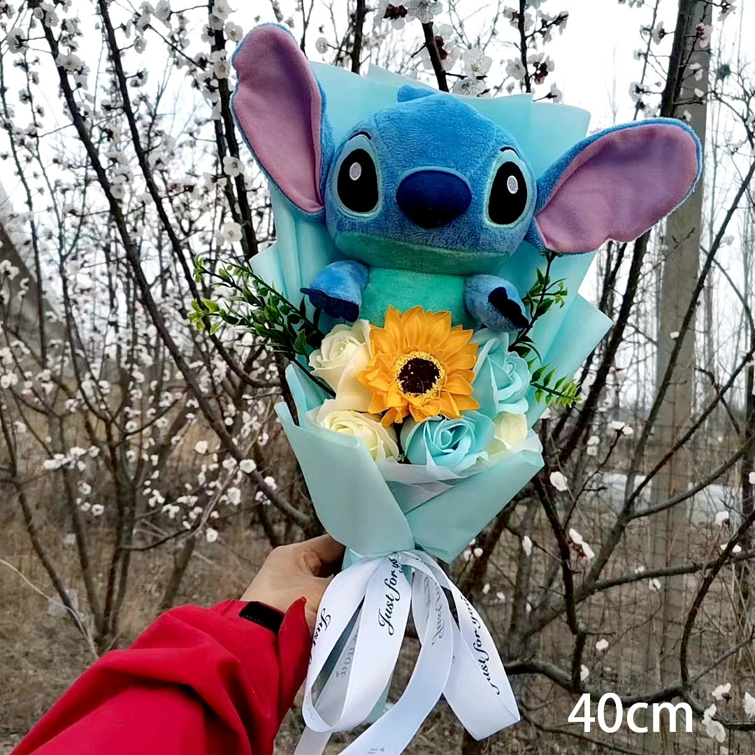 Lilo & Stitch Plush Bouquet Rose & Sunflower