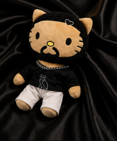 Hello Kitty Drake Plush Doll Black Casual Suit