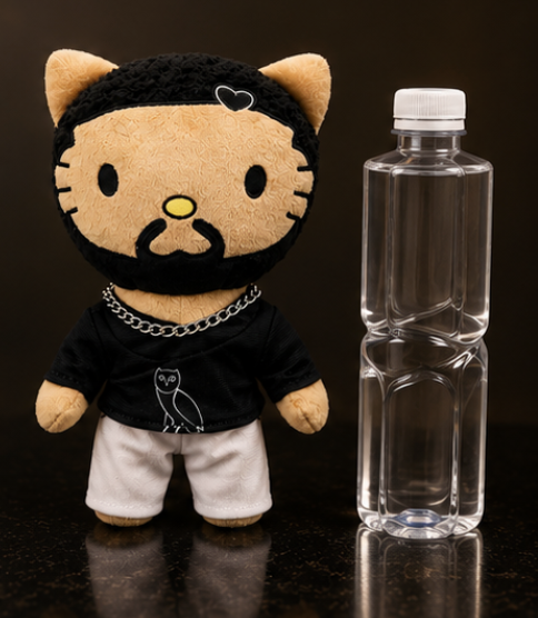 Hello Kitty Drake Plush Doll Black Casual Suit