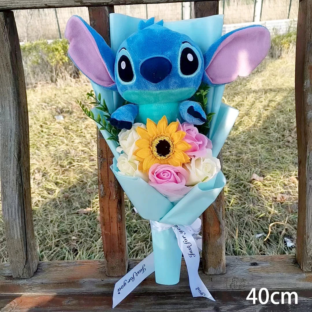 Lilo & Stitch Plush Bouquet Rose & Sunflower