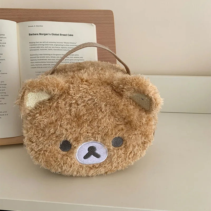 Relaxed Bear Plush Makeup Bag Cute Cosmetic Pouch